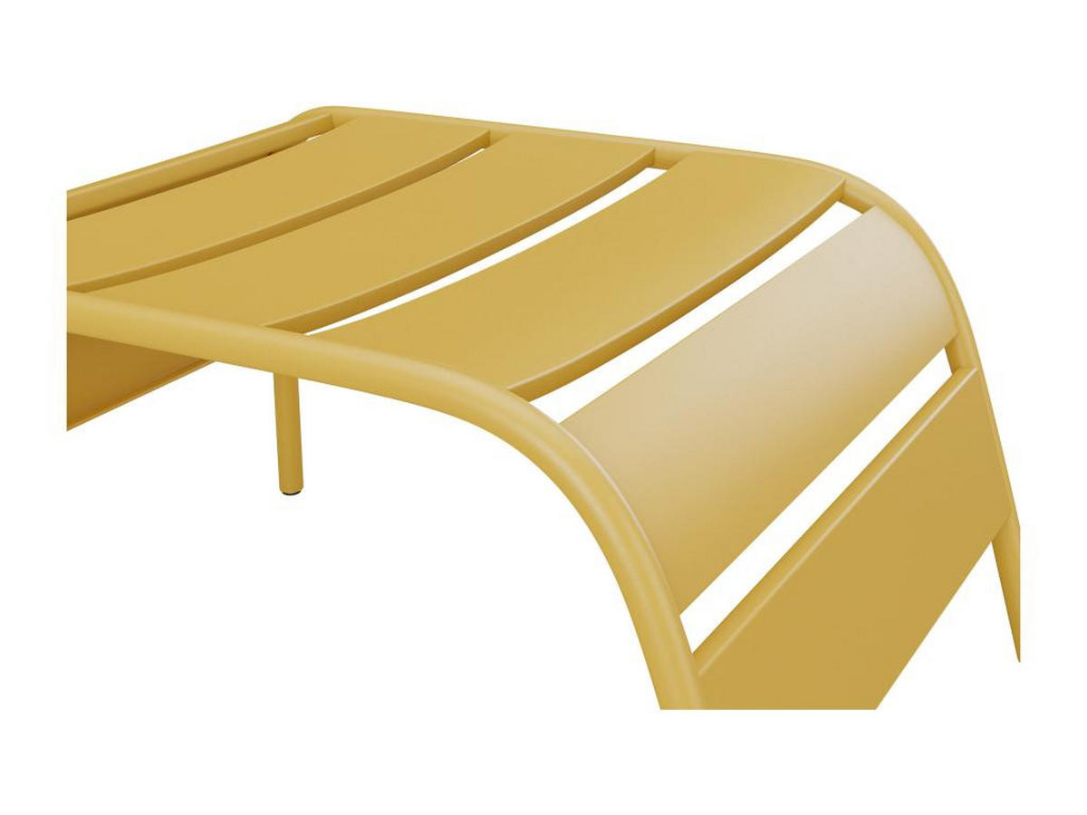 FUSSBANK - Metall - Senfgelb - MIRMANDE von MYLIA - Gelb, Metall (61.5/33/50cm) - Vente-Unique