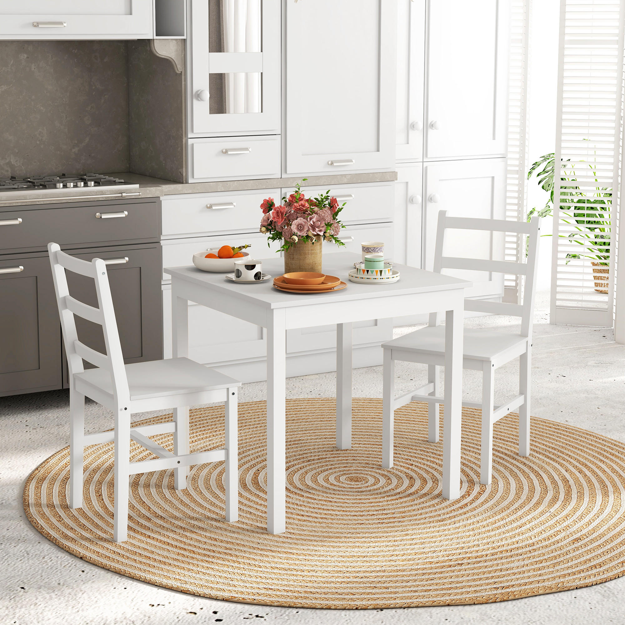 HOMCOM Kindertisch Mit 2 Stühlen – 3-teiliges Set Mit Kreidetafel, Tablett & Stauraum