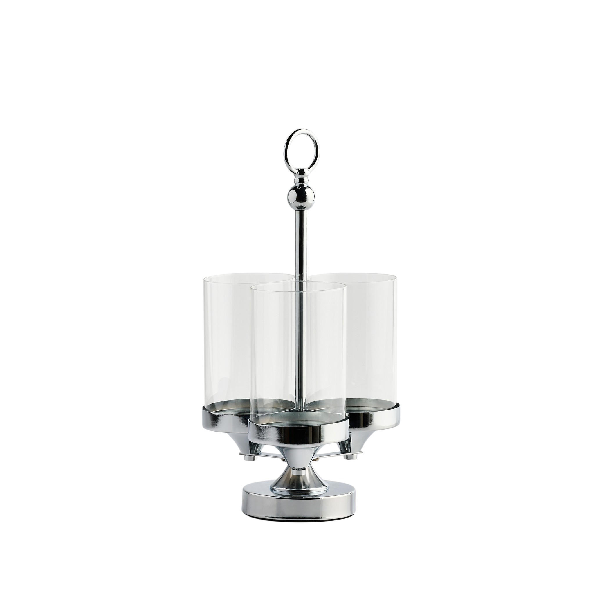 KERZENSTÄNDER Cassas - Silberfarben, Metall (21/40/21cm) - home&you