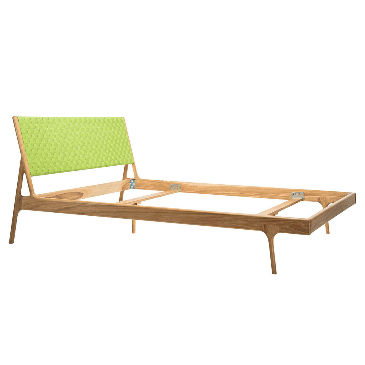 BETT - Eiche massiv - Eichefarben/Braun, Naturmaterialien/Eichenholz (180/200cm) - home24