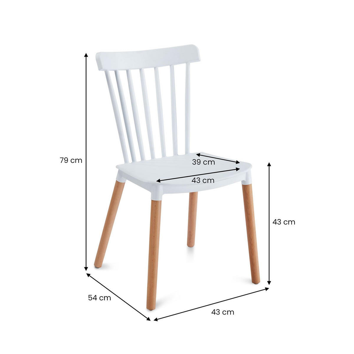 ESSGRUPPE LOIRE/RAVI 5er Set weiß - Weiß, Holzwerkstoff/Metall - IDIMEX