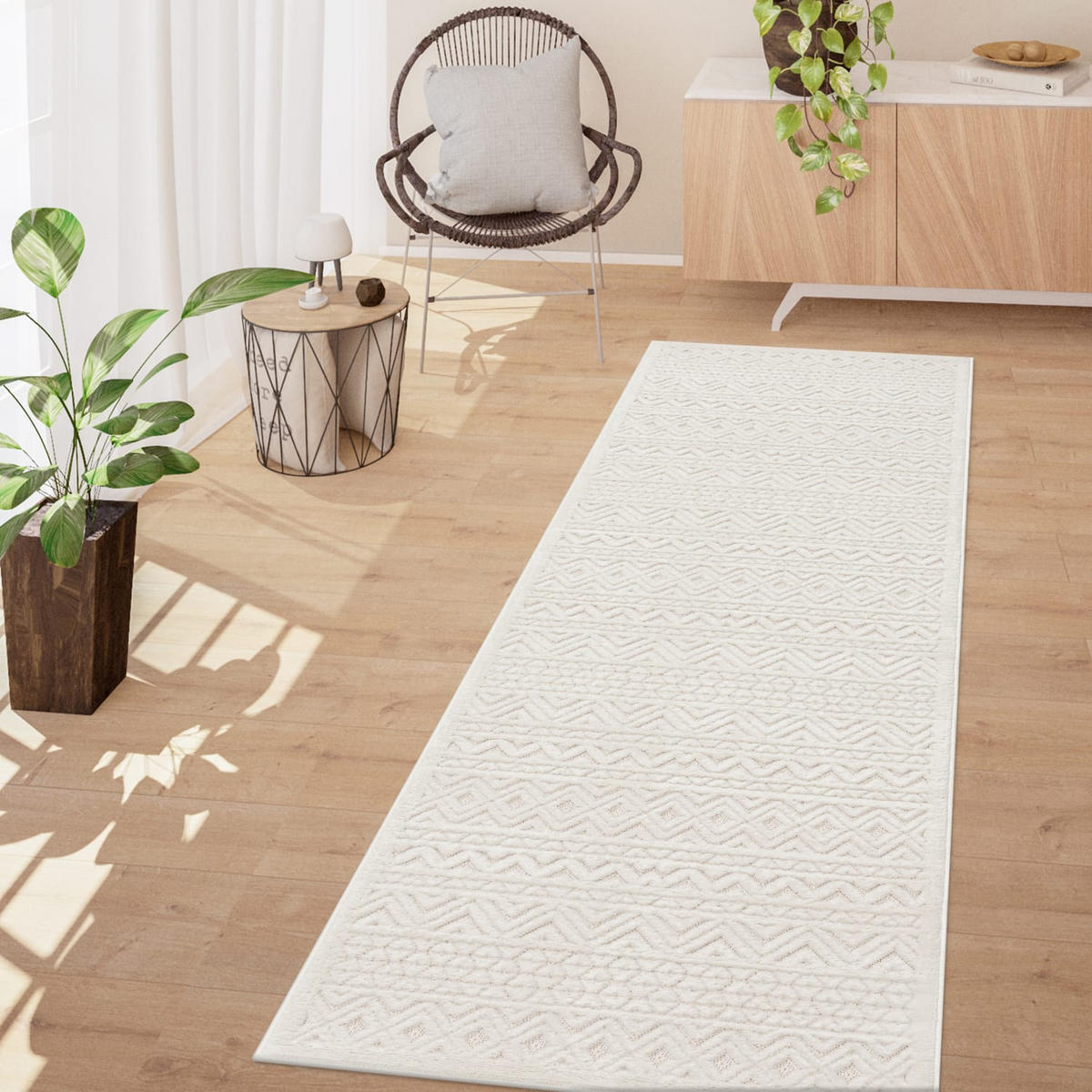 OUTDOORTEPPICH Boho Creme 80 x 250 cm - Creme, Kunststoff (80/250cm) - TT Home