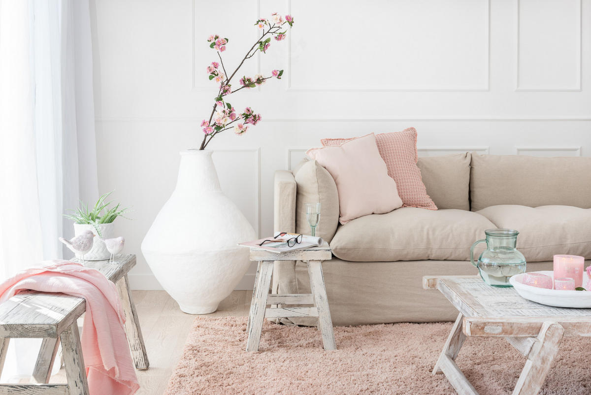 VASE CHAD - Papier - Weiß - XL - 90 cm hoch - Weiß, Papier (90cm) - J-Line