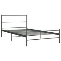 METALLBETT Husted 97/205 cm - Grau, Metall (90/200cm) - Nettlife