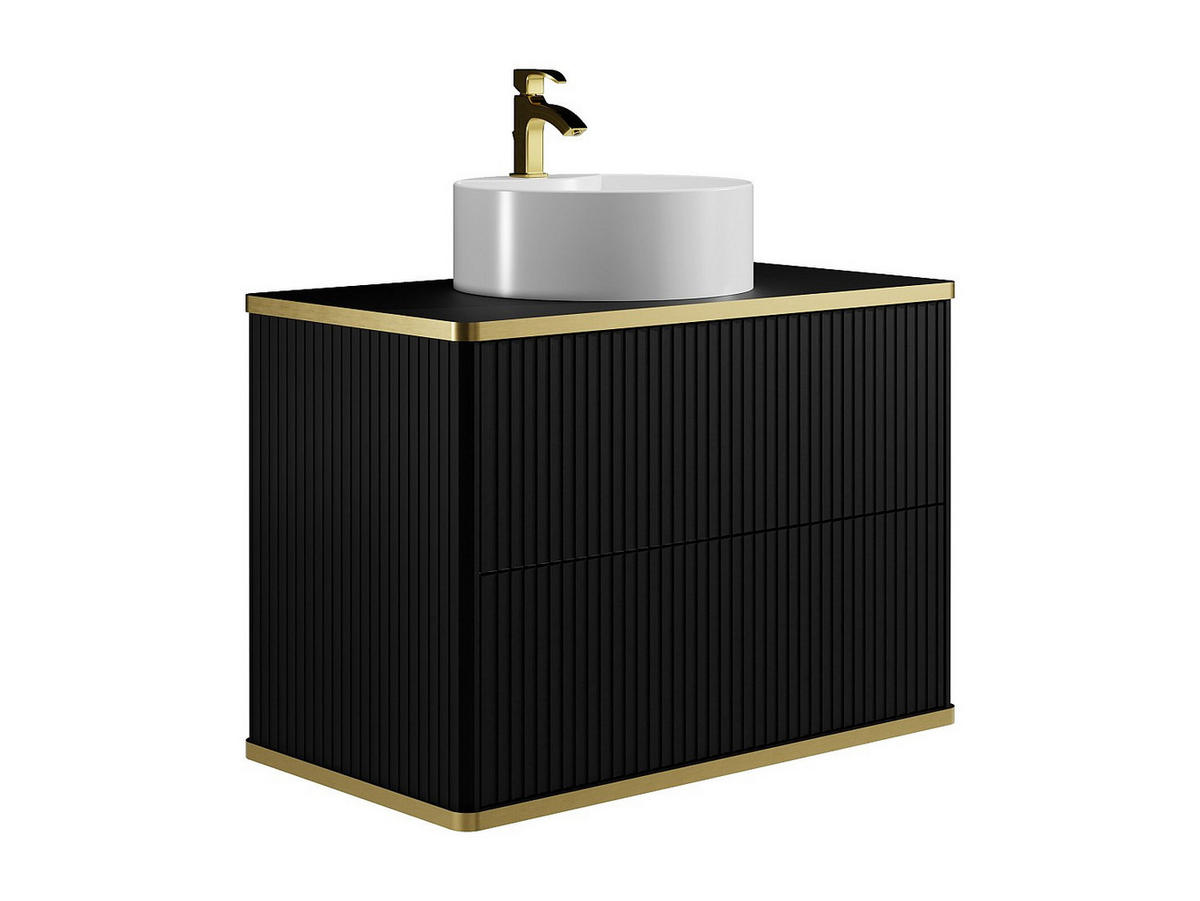EINZELWASCHTISCH - 80 cm x 47 cm - holz - schwarz Keliza - Schwarz, Holz (80/54/47cm) - Vente-Unique
