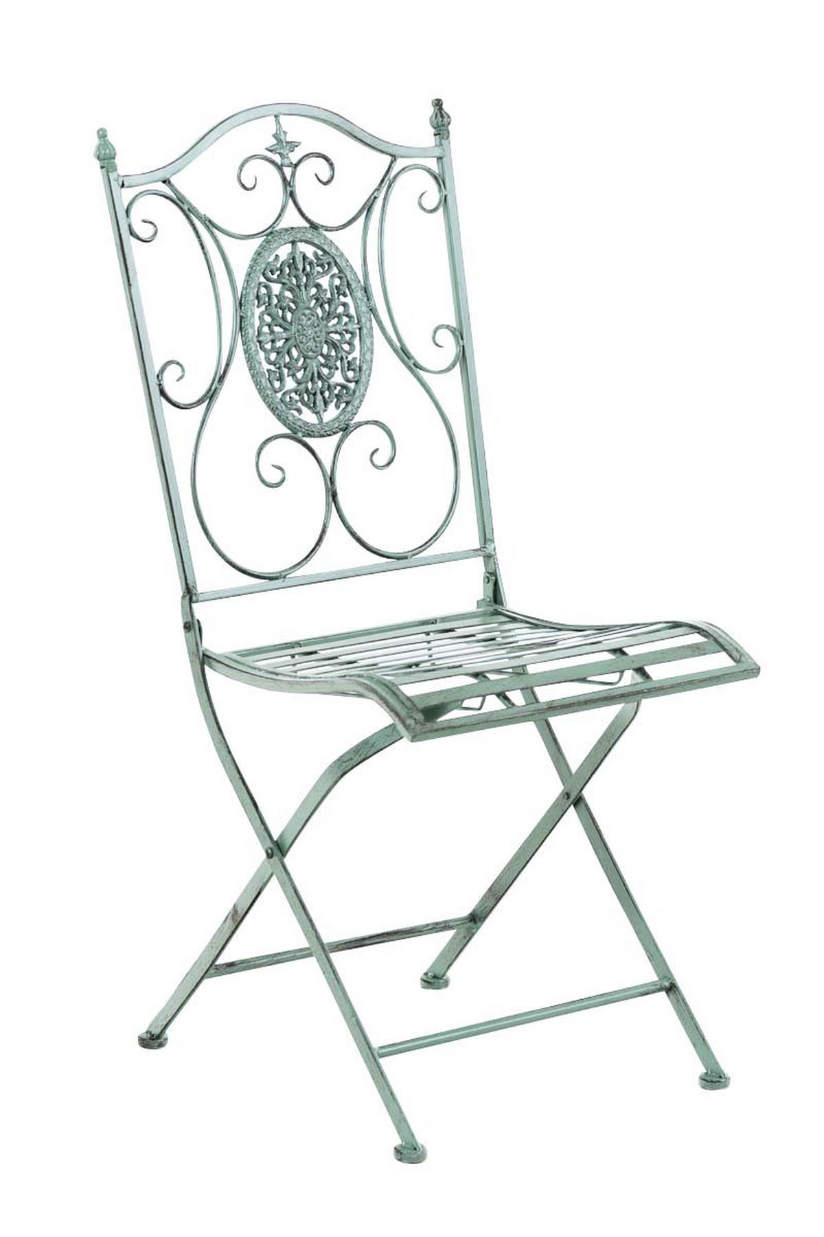 BALKONSET Bistroset Rizar Metall Antik-grün 2 Personen - Grün, Metall - DELUKE