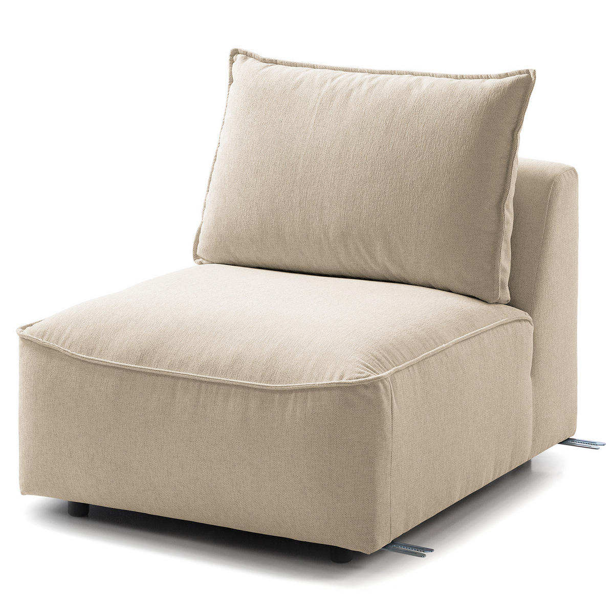 MODULSESSEL - Beige, Holz/Textil (80/82/99cm) - home24