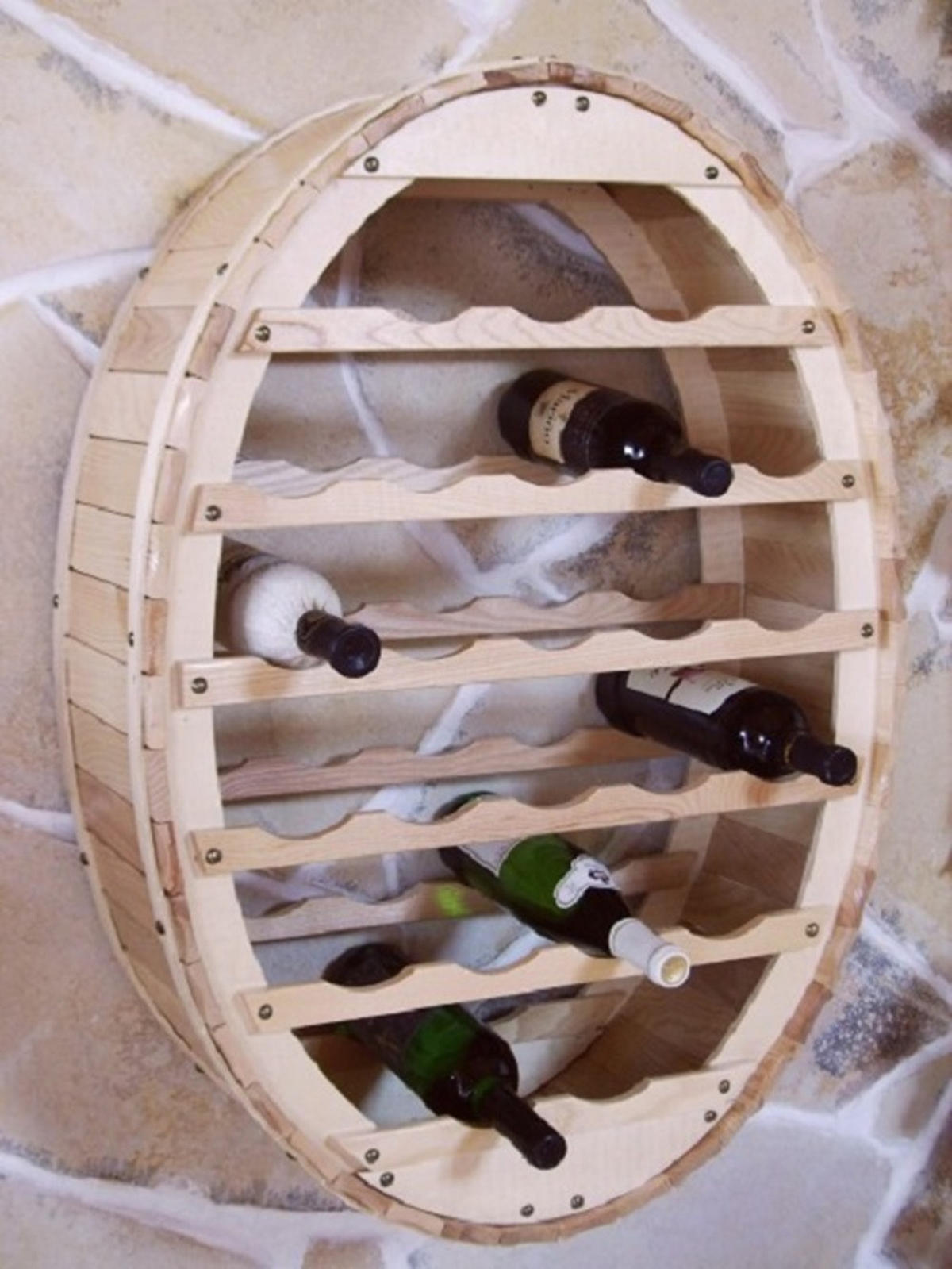 WEINREGAL für die Wand Holz 24 Flaschen - Braun, Holz (62/86/24cm) - DanDiBo