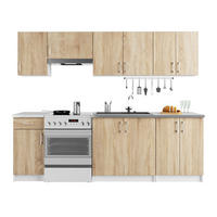 KUCHYŇSKÝ BLOK Bílá, dub Sonoma 203/240/44,5 - bílá, kompozitní dřevo (240/203/44.5cm) - RAUMHIRSCH FURNITURE