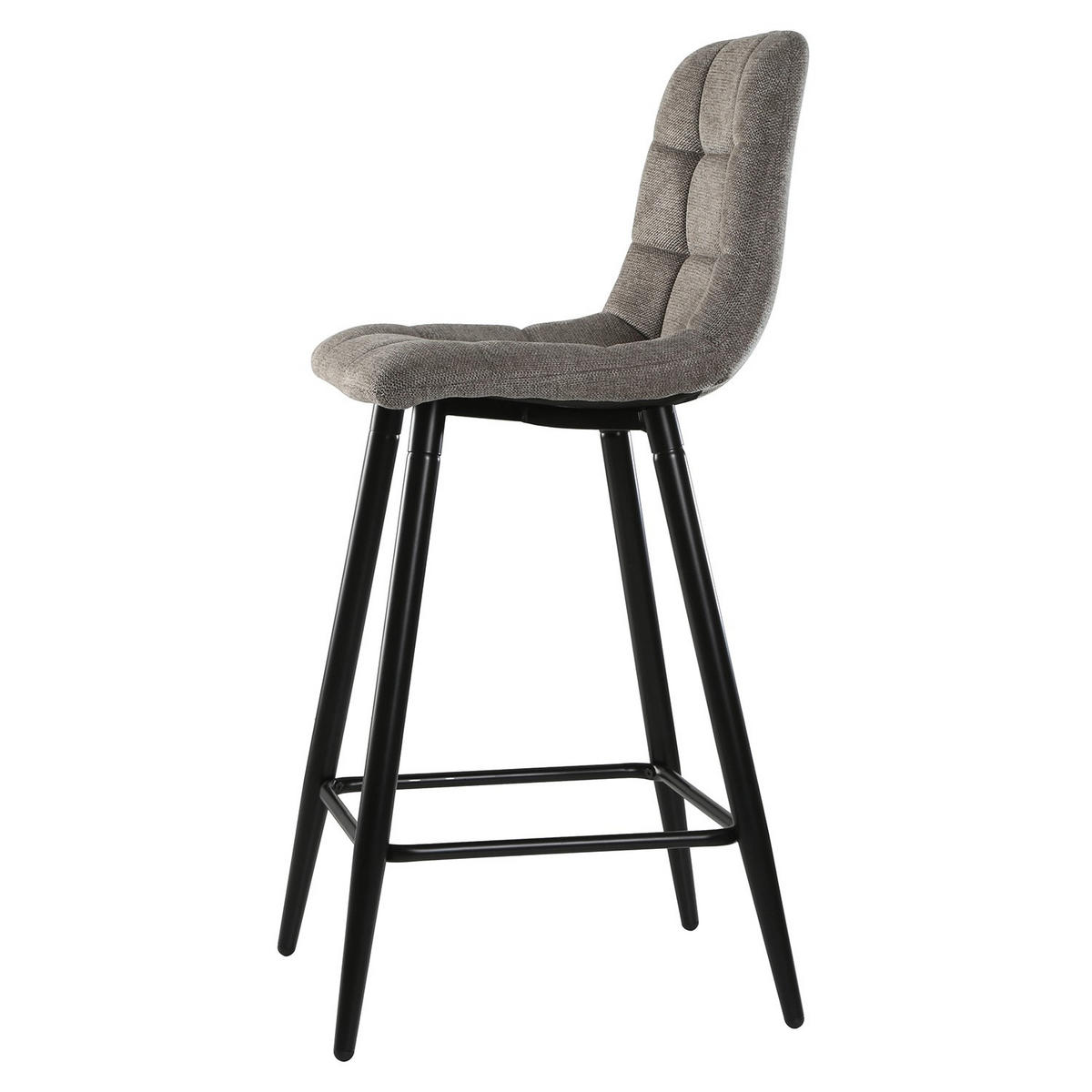 2ER-SET gepolsterter Hocker aus meliertem Stoff 42/94/51 cm - Braun, Textil (42/94/49cm) - Calicosy