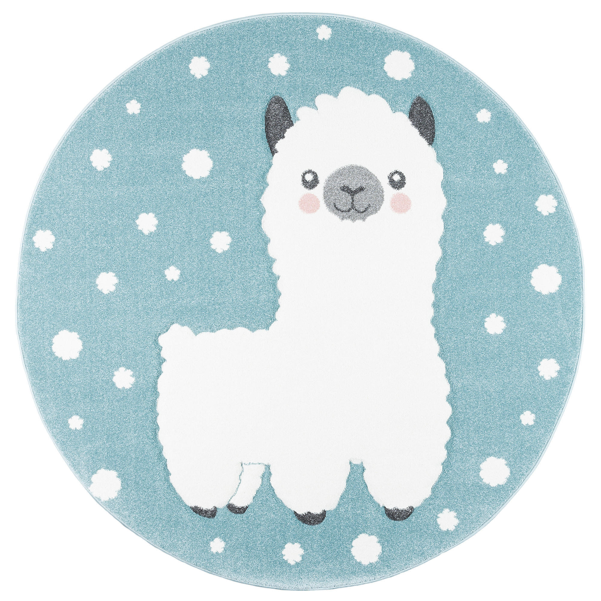 KINDER TEPPICH MAUI KIDS ALPAKA PASTELL RUND - Blau, Textil (160/160cm) - Pergamon