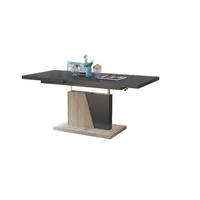 COUCHTISCH rechteckig Anthrazit matt - Sonoma ausziehbar höhenverstellbar - Anthrazit/Sonoma Eiche, Holzwerkstoff (70/120/60cm) - designimpex