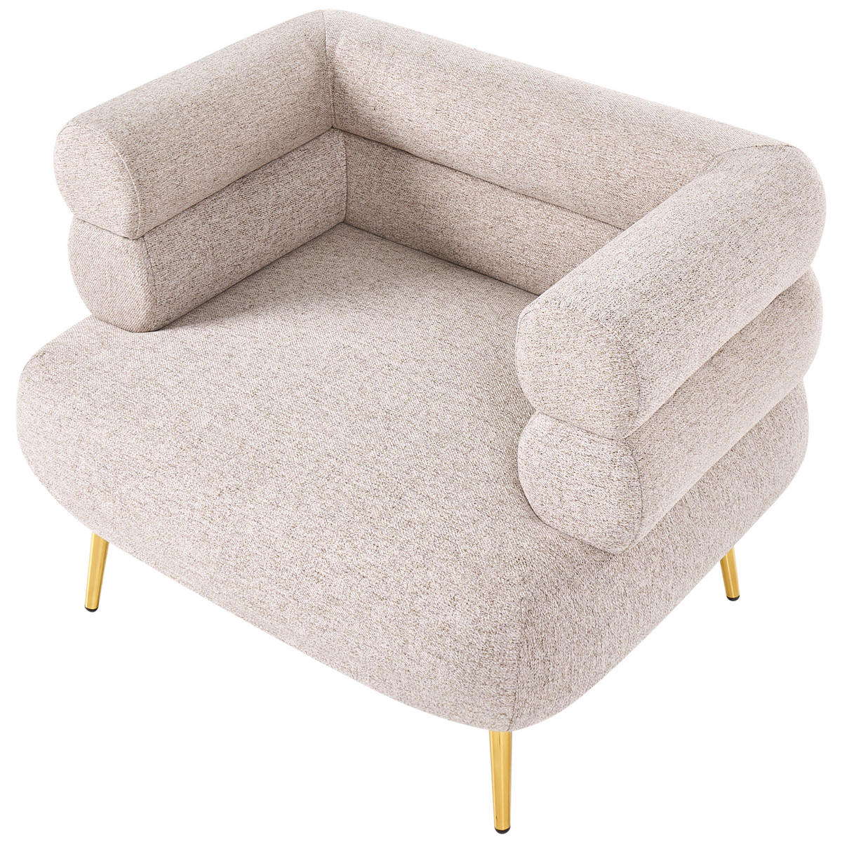 SESSEL Stoff Beige Bovik - Beige, Textil (90/68/74cm) - Beliani