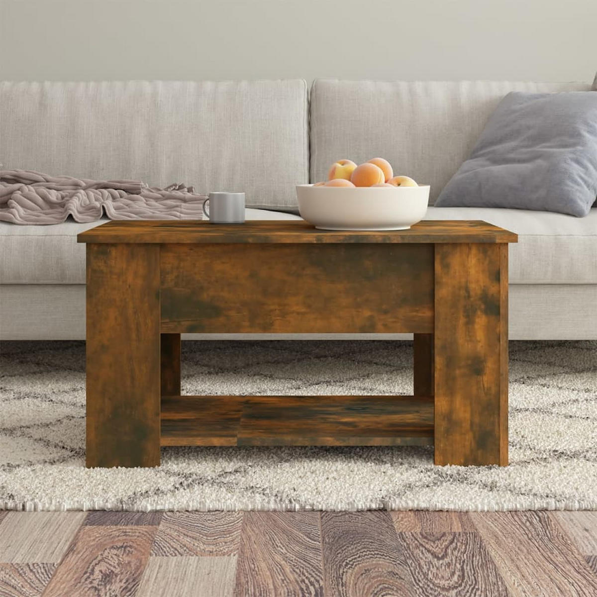 COUCHTISCH Räuchereiche 79x49x41 cm Holzwerkstoff - Braun, Holzwerkstoff (79/49/41cm) - furnicato