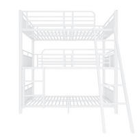 ETAGENBETT 90/200 cm mit 3 Schlafplätzen, DE-41597, in Weiß - Weiß, Metall (90/200cm) - ComfortXL