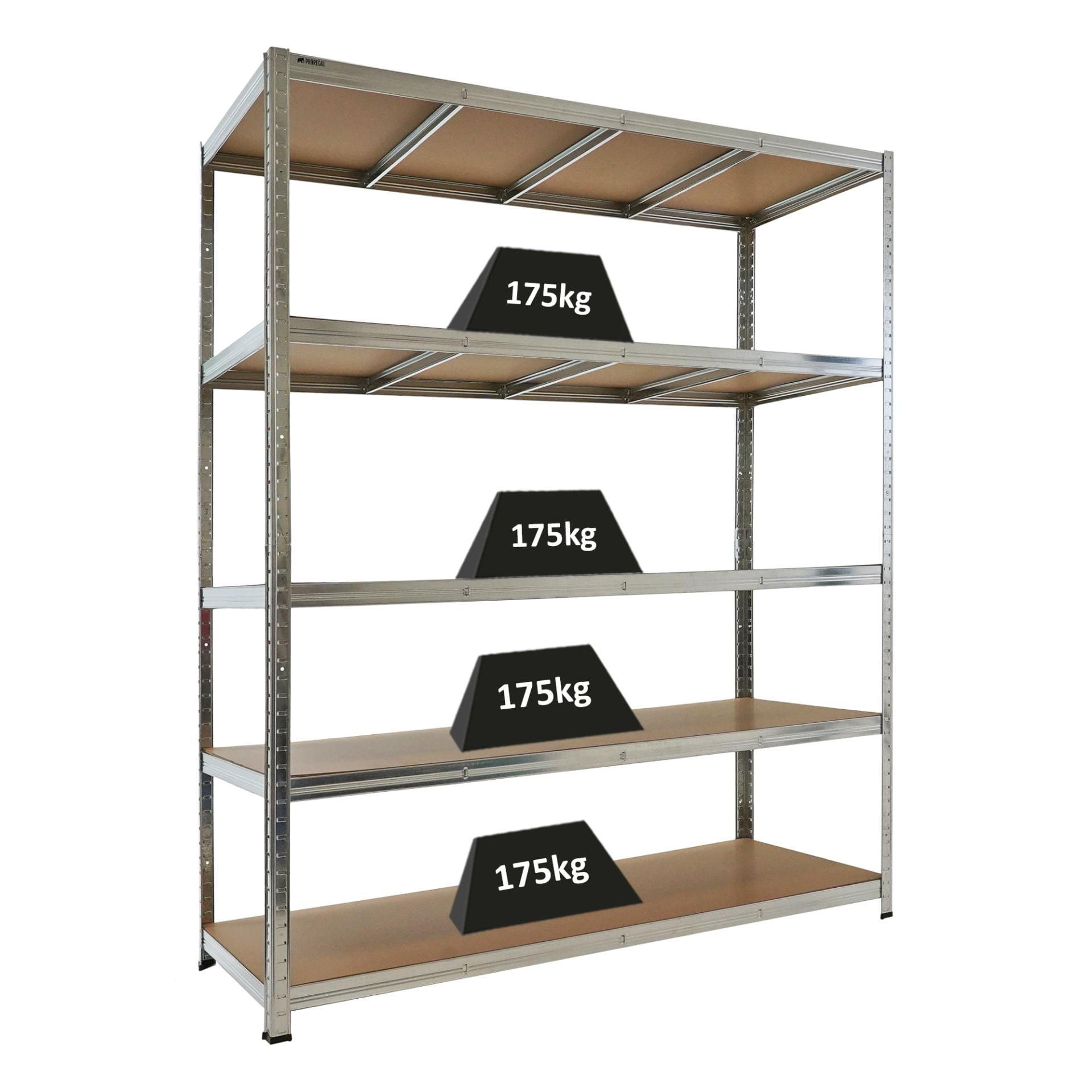SCHWERLASTREGAL Ragnar ür Gesamtlast 875 kg 180x150x60cm Verzinkt - Silberfarben, Metall (150/180/60cm) - PROREGAL