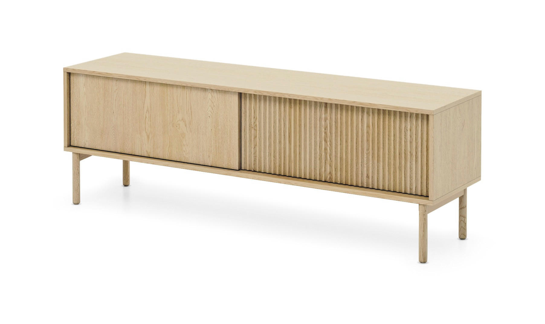 TV Schrank 154 cm Nomadi, 2 Türen, Eiche Cremona - Eichefarben, Holz (154/52/40cm) - Emporius