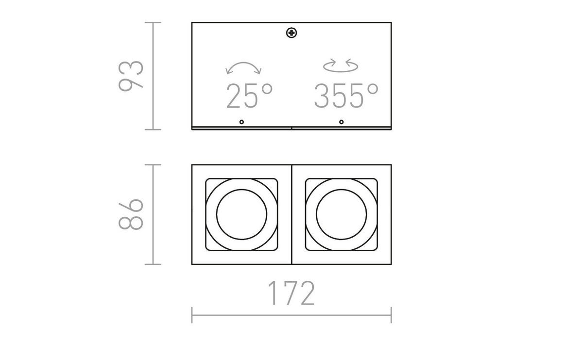 DECKENLEUCHTE BERIT II Aluminium 100 W - Silberfarben, Metall (175/88/93cm) - Rendl