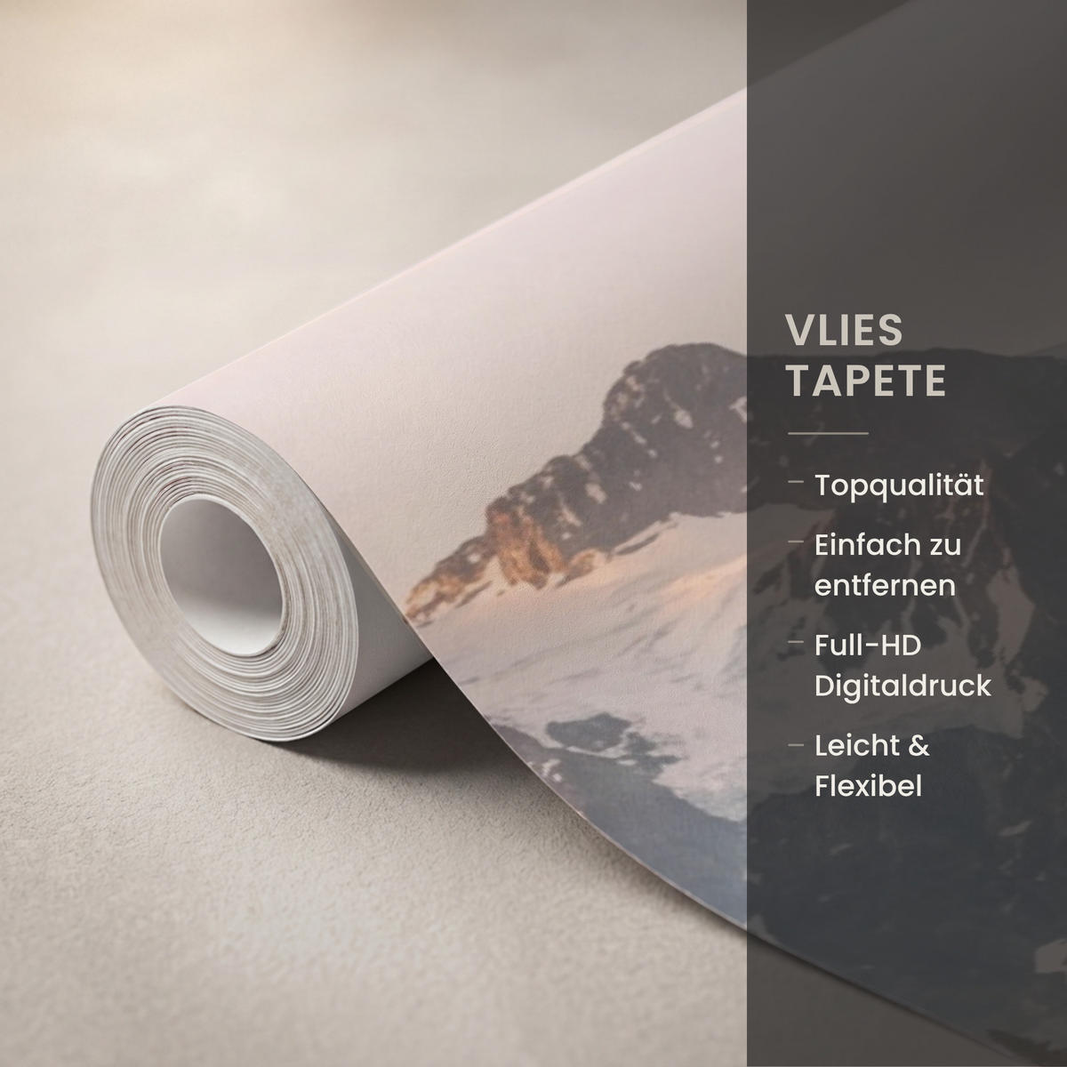 TAPETE - Berge - Wasser - Bäume - 140x220 cm - Multicolor, Papier (140/220cm) - OnlyWow