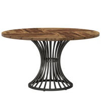 ESSTISCH Rustikalbraun 119/119/76.5 cm - Schwarz, Holz (119/119/76.5cm) - PANGIVO