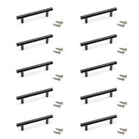 MÖBELGRIFFE Orlando, L136mm, 96mm Achsenabstand, Stahl, Schwarz lackiert 10er-set - Schwarz, Metall (14/4/21cm) - EMUCA