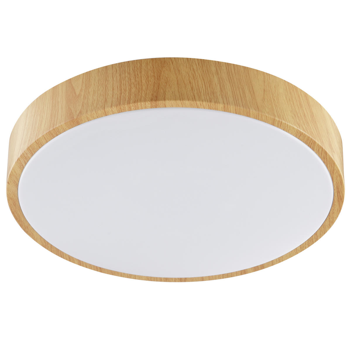 LED DECKENLEUCHTE Teranon Holz hell/Weiß 33/33/7 cm - Multicolor, Kunststoff (33/33/7cm) - Brilliant