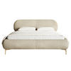 POLSTERBETT Ovalle Beige mit goldenen Metallbeinen und Bettkasten 140 cm - Beige/Goldfarben, Textil/Metall (140/200cm) - Selsey