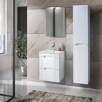 BADMÖBEL-SET 6Teile - Fiji White F BM28 in Weiß / Matt - Weiß, Holz (60/166/46cm)