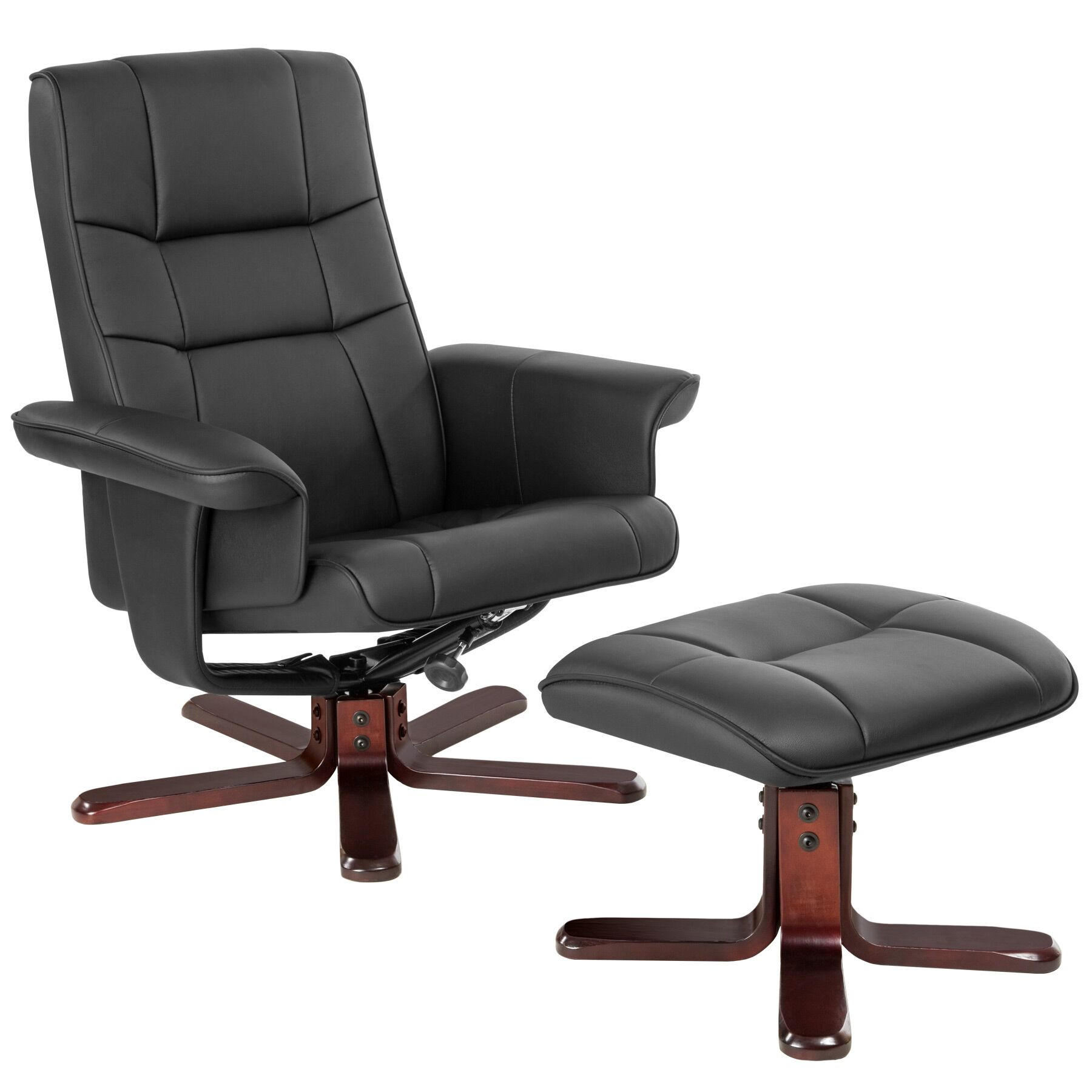 FERNSEHSESSEL ,Belastbarkeit 120 kg,schwarz/braun - Schwarz/Braun, Textil (100/95/78cm) - tectake