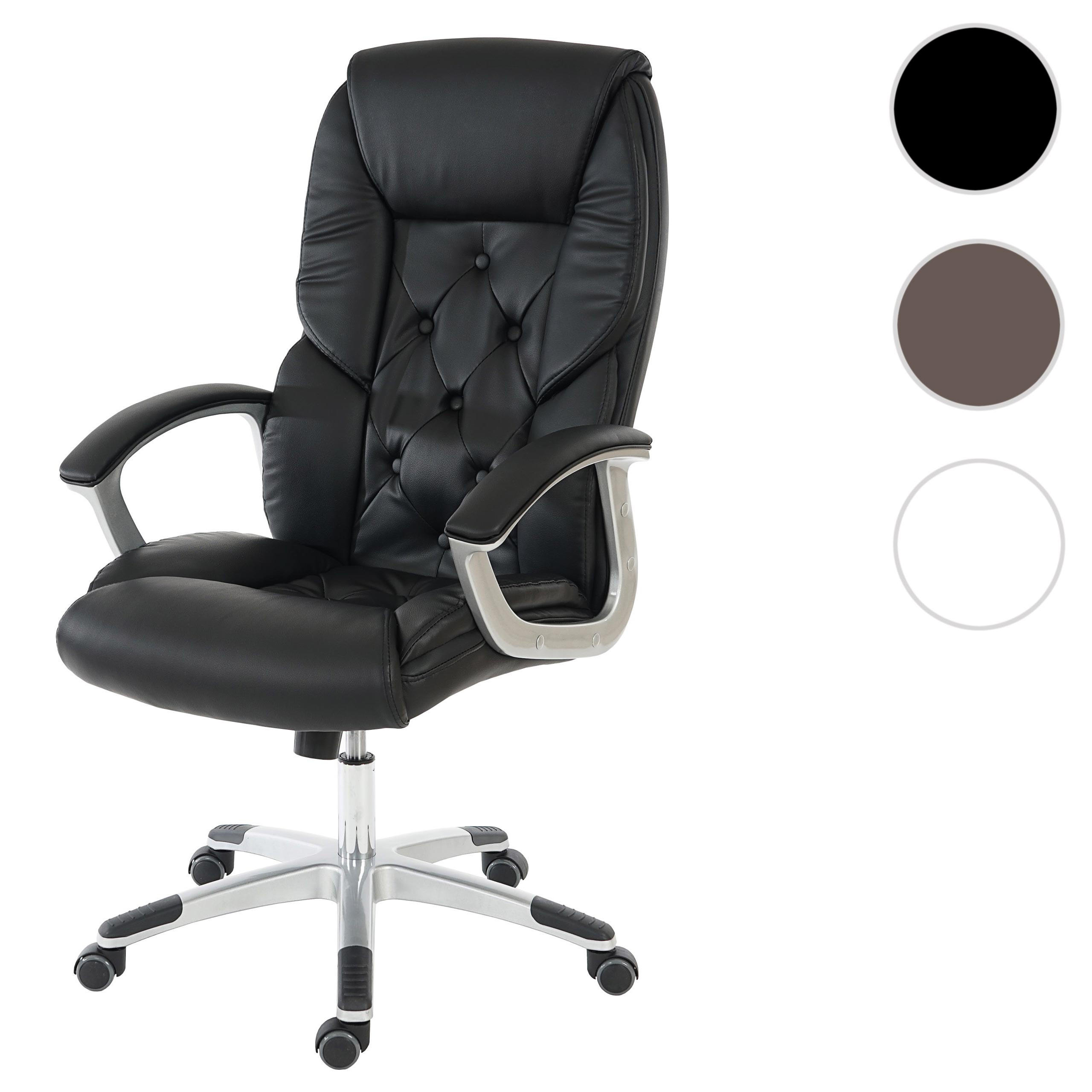 PROFI-BÜROSTUHL XXL Schwarz - Schwarz, Textil (68/125/77cm) - MCW