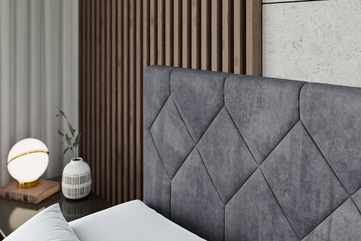 BOXBETT CATOR-Z - 180x200 cm - H3 - Dunkelgrau - Dunkelgrau, Holzwerkstoff (180/200cm) - ALTDECOR