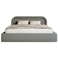 POLSTERBETT Ruvi Grau 180x200 cm - Schwarz/Grau, Holz/Textil (180/200cm) - Selsey