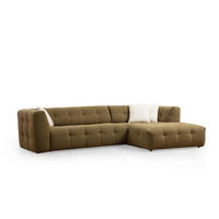 ECKSOFA modernes Design - Schwarz/Grün, Holz/Kunststoff (150/300cm) - myHomelando