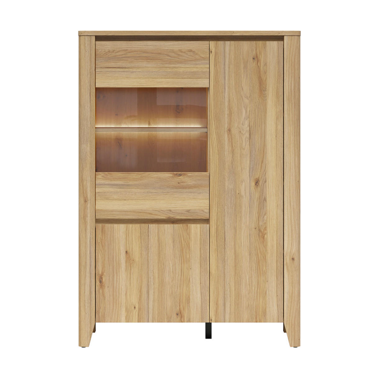 GESCHIRRSCHRANK Samara Holz - Braun, Holzwerkstoff (107/152/42.5cm) - Petits-meubles