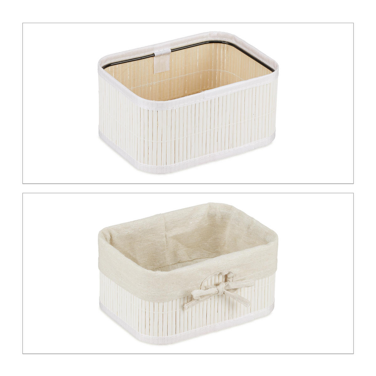 4XAUFBEWAHRUNGSKORB - Multicolor, Holz/Holzwerkstoff (33/17/23cm) - Relaxdays