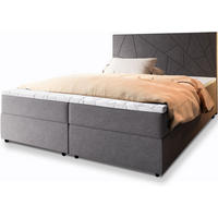 POSTEL BOXSPRING MADO 160x200 cm, s matrací a úložným prostorem, tmavě šedá - tmavě šedá, kompozitní dřevo/textil (160/200cm) - MASSENO