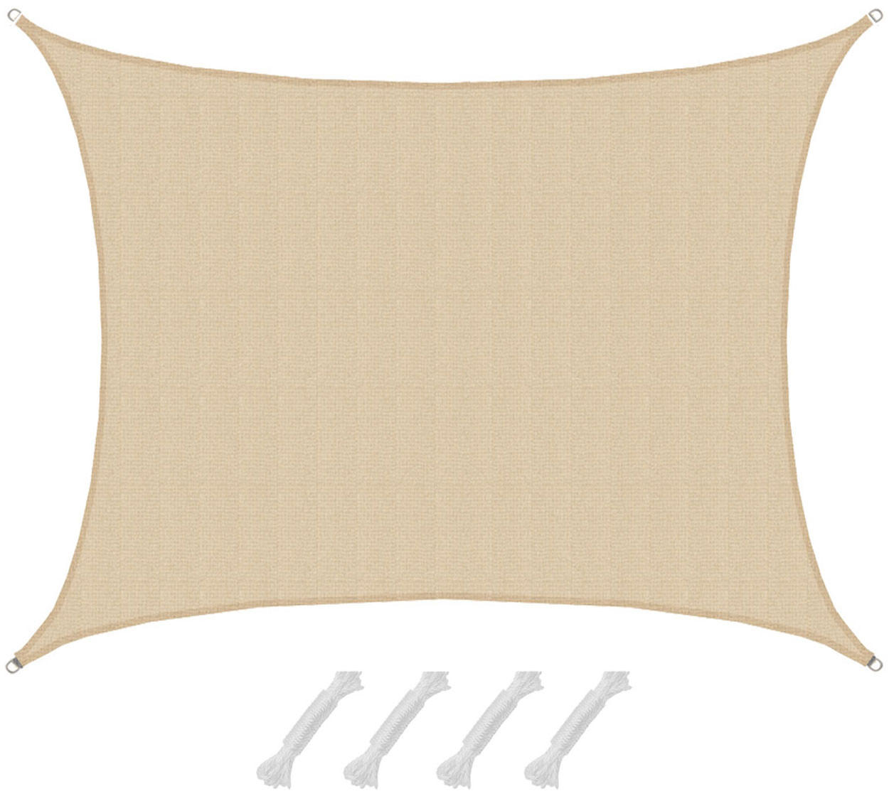 SONNENSEGEL Luftdurchlässig 700/500 cm Beige - Beige, Kunststoff (500/700cm) - Amanka