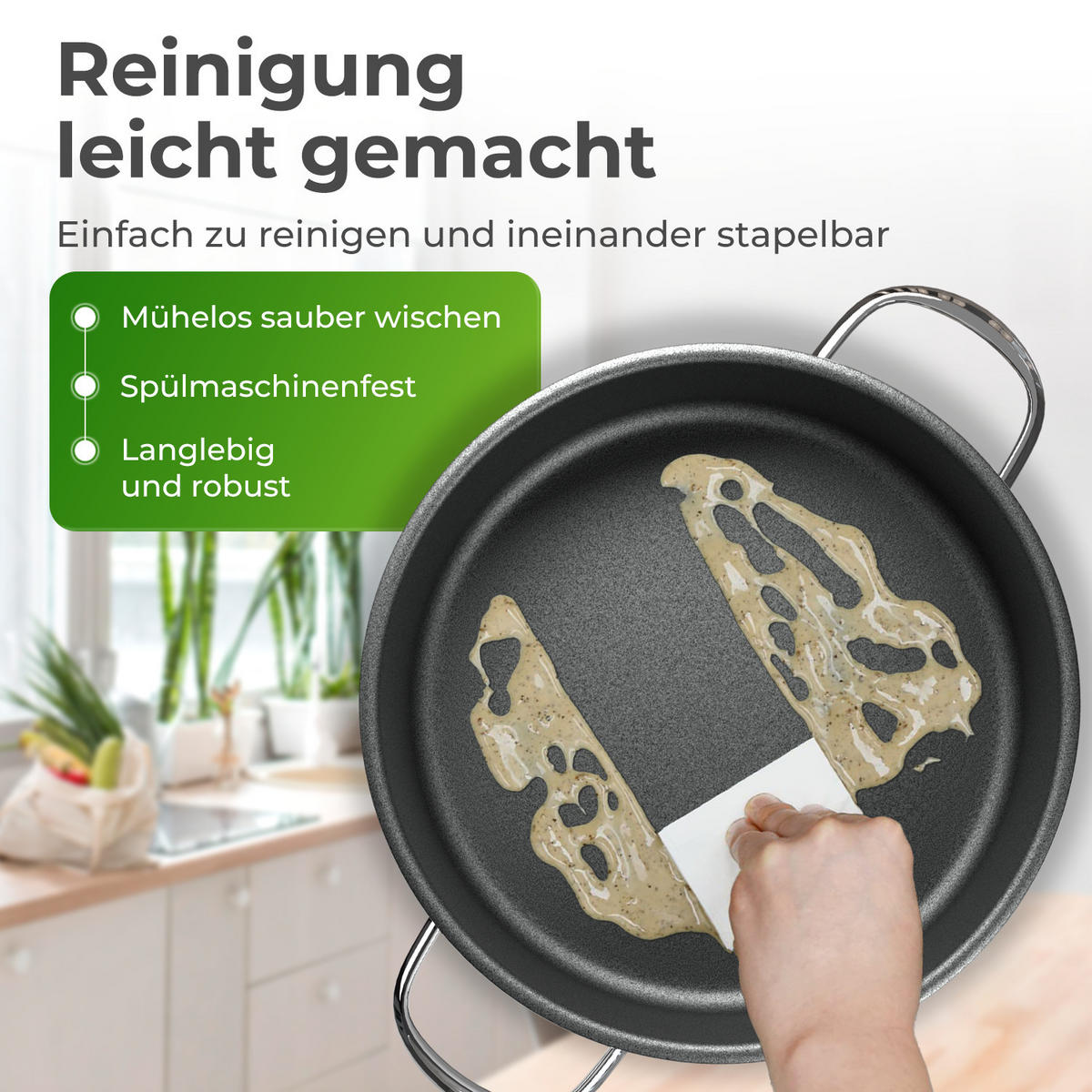 PFANNE Servierpfanne 28 cm Edelstahl - Edelstahlfarben, Metall (40/29/9cm) - KLAMER