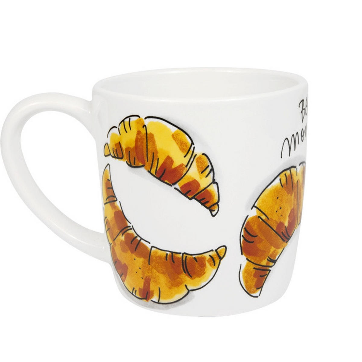 CAPPUCCINO-BECHER Valentinstag Croissants in Bunt - 500 ml - Multicolor, Keramik (0.5L) - Blond Amsterdam