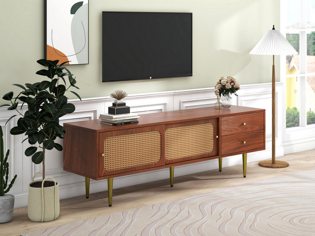TV-ELEMENT braun 160/40/60 cm - Braun, Holz (40/60/160cm) - Urban Meuble