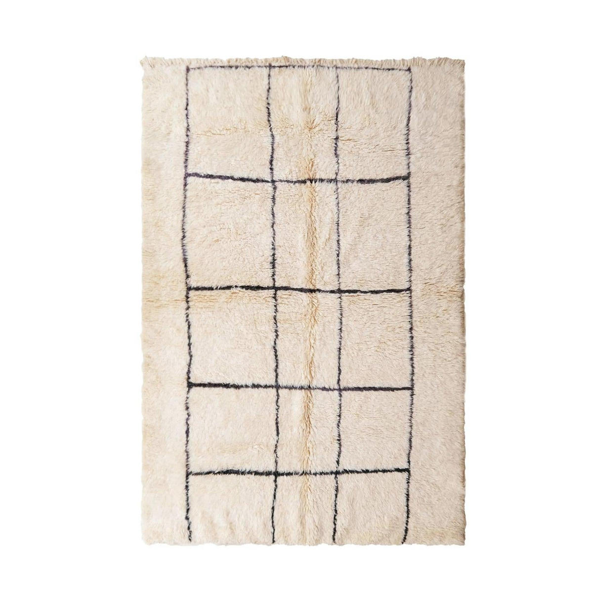 BERBERTEPPICH aus reiner Wolle 174x 254 cm - Beige, Naturmaterialien (174/254cm) - AFK Living