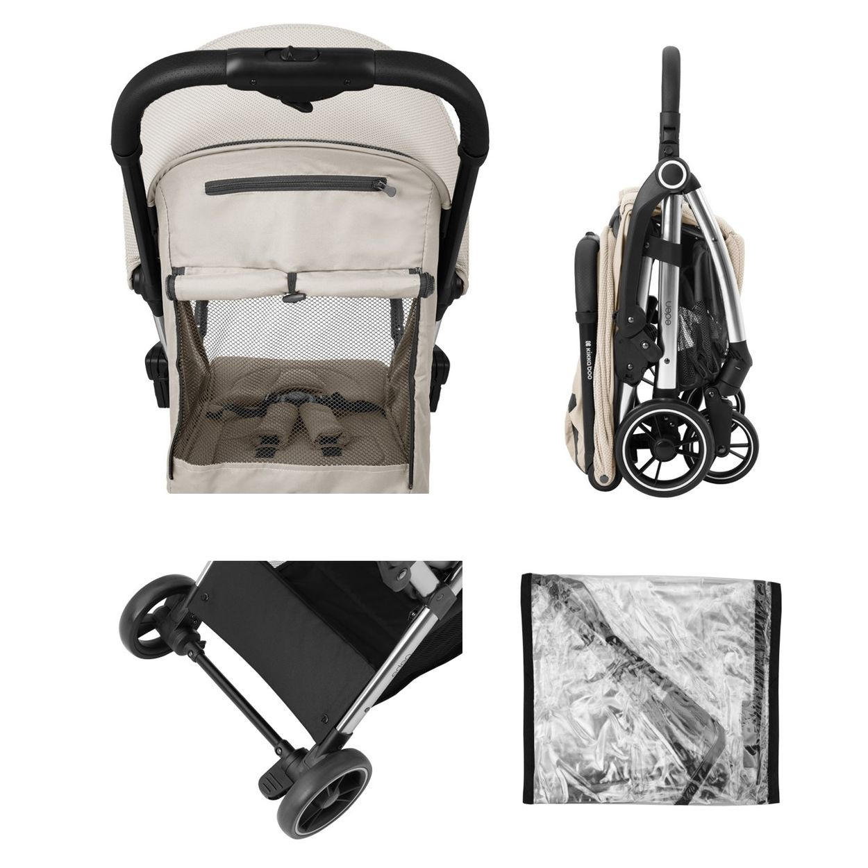 Thumbnail - Kikka boo Buggy, Beige, Metall, 47x100x62 cm, unisex, Baby on Tour, Kinderwagen, Buggys