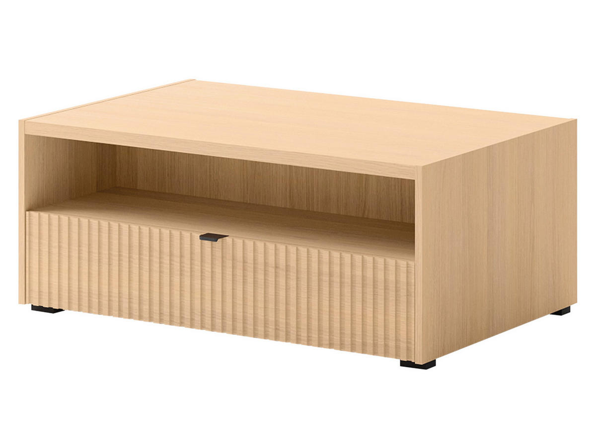 COUCHTISCH Cyliza 1SZ - Eichefarben/Graphitfarben, Holzwerkstoff/Kunststoff (65/100/42cm) - MIRJAN24