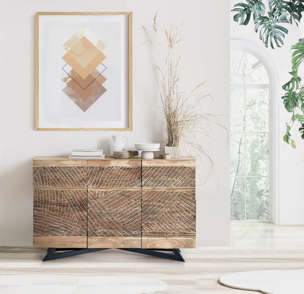 SIDEBOARD aus Akazienholz - Braun, Holz (40/90/140cm) - Giner y Colomer