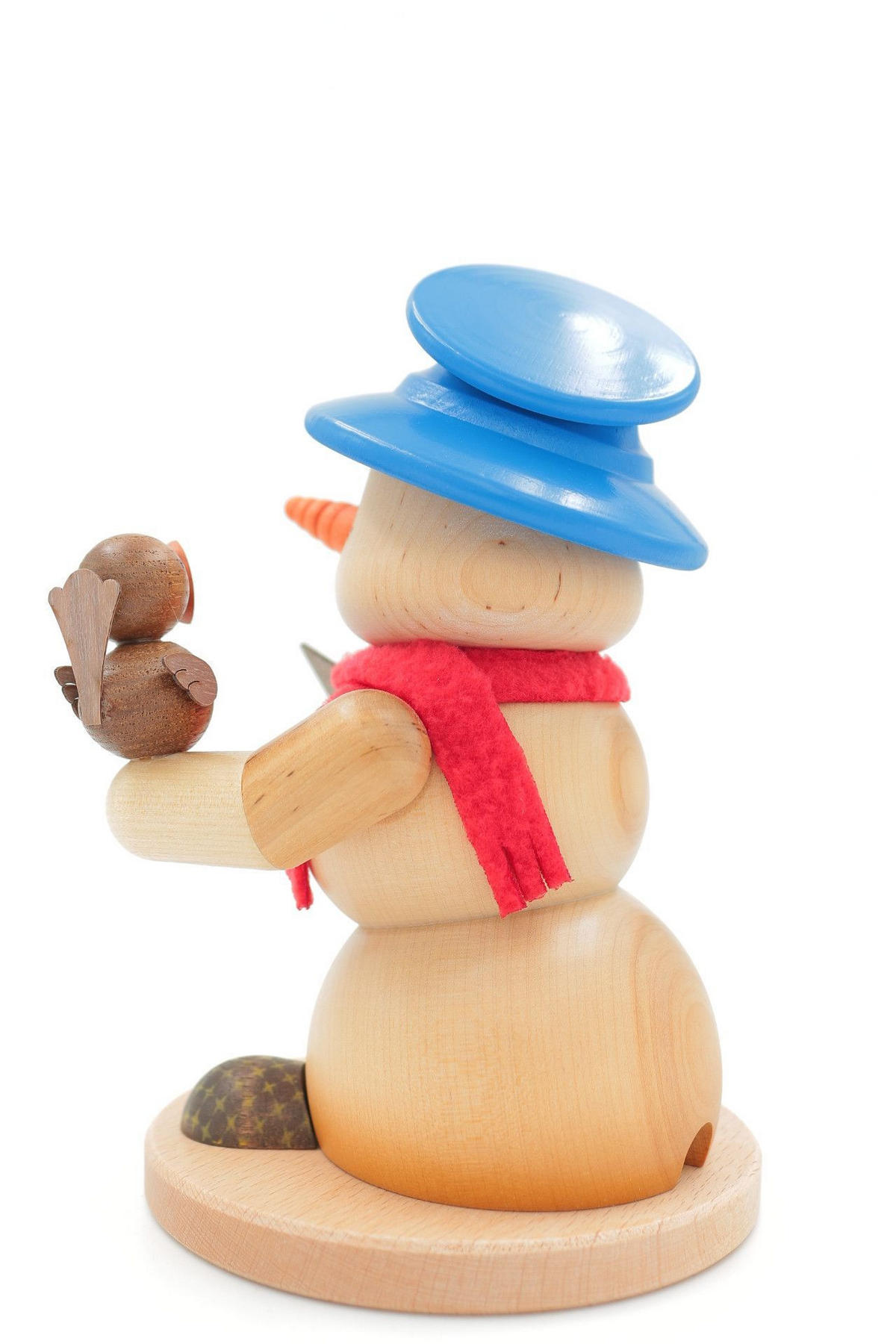 RAUCHFIGUR Schneemann Natur Sänger 19 cm - Multicolor, Holz (15/19/0.1cm)