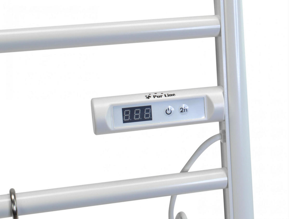 HANDTUCHTROCKNER Weiß mit Elektrosystem und Wandhalterung 300 W - Weiß, Metall (54/150/6cm) - Purline