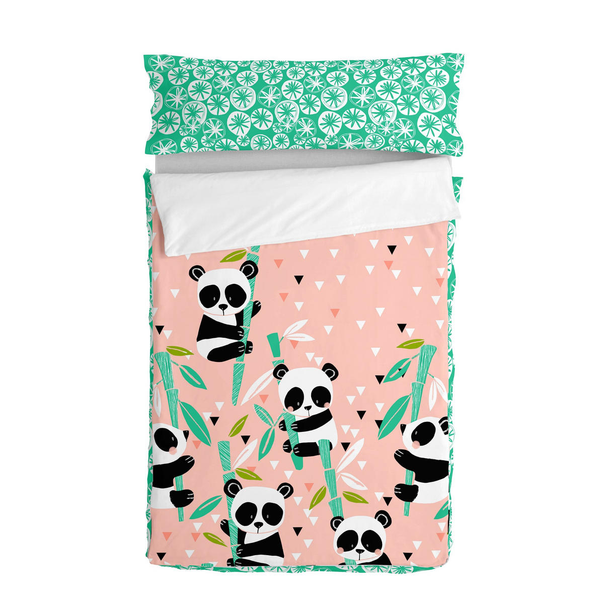 KINDER schlafsack Panda garden 90x200 cm Ohne füllung - Pink, Textil (90/200cm) - Happy Friday