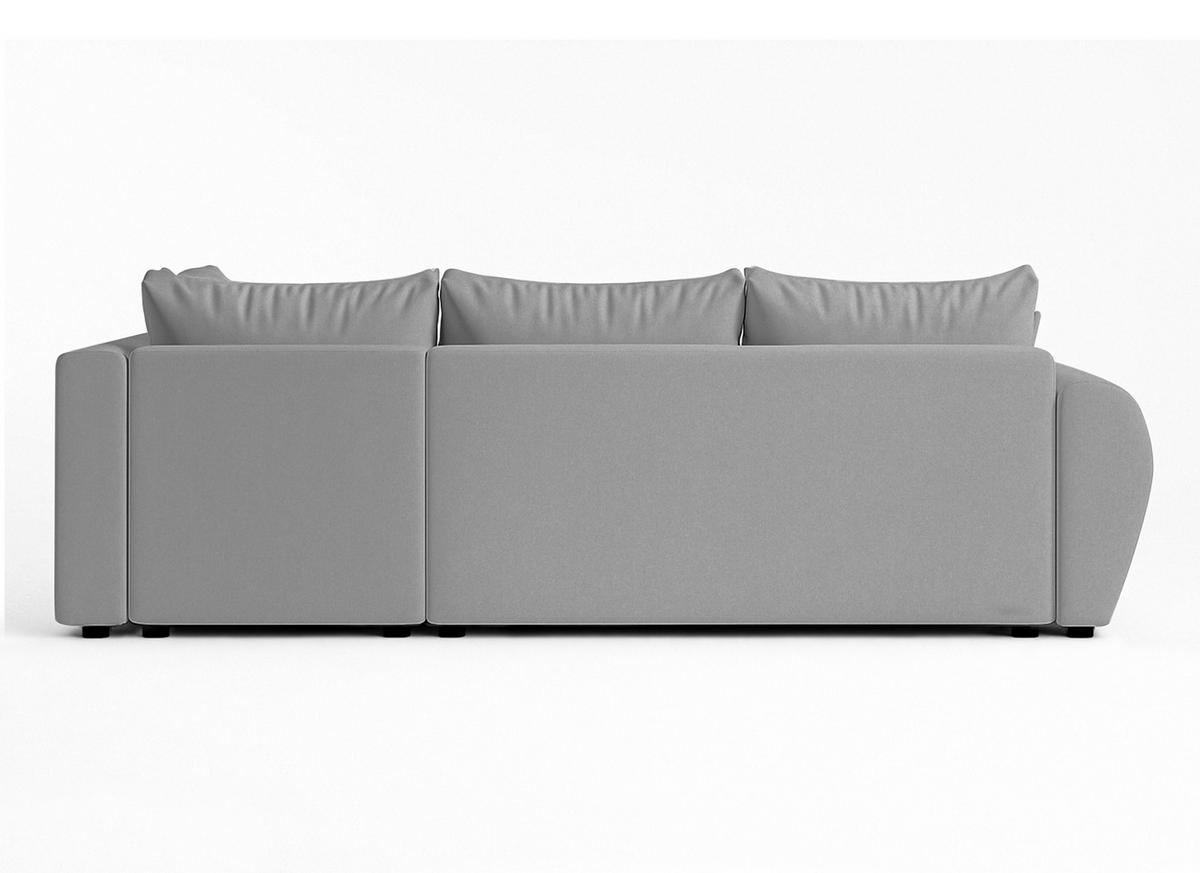 ECKSOFA L Form Malatya MAX Hellgrau 246/145/80 cm stilvolle mit Schlaffunktion R - Hellgrau/Schwarz, Kunststoff/Textil (235/175cm) - AX Living
