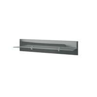 WANDREGAL Bari Grau Hochglanz - Grau, Holzwerkstoff (98/20/19cm) - Vladon