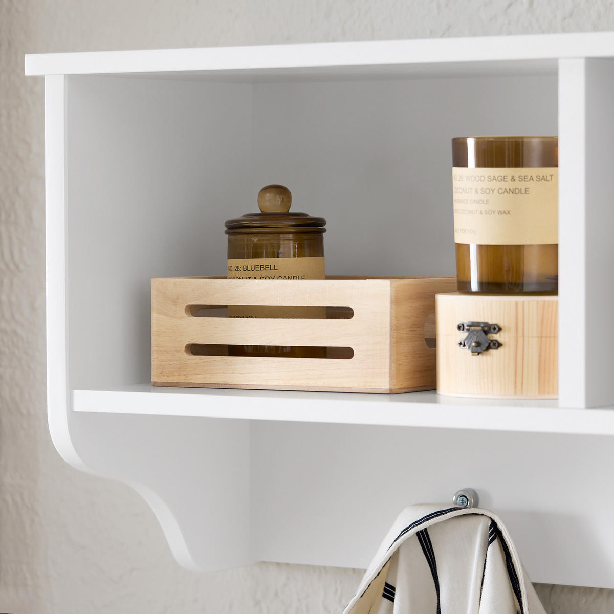 WANDGARDEROBE Weiß - Weiß, Holzwerkstoff (100/30/20cm) - SoBuy
